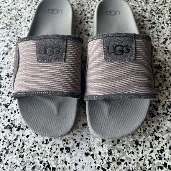 Ugg Xavier Ballistic Slides Mens 11 Slip On Sandals Gray Suede 1099747 Comfort main image 13